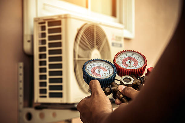 Professional Hvac Installation technician working in Collins, NY